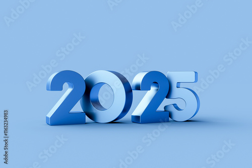 New Year 2025 Creative Design Concept, 3D rendering.