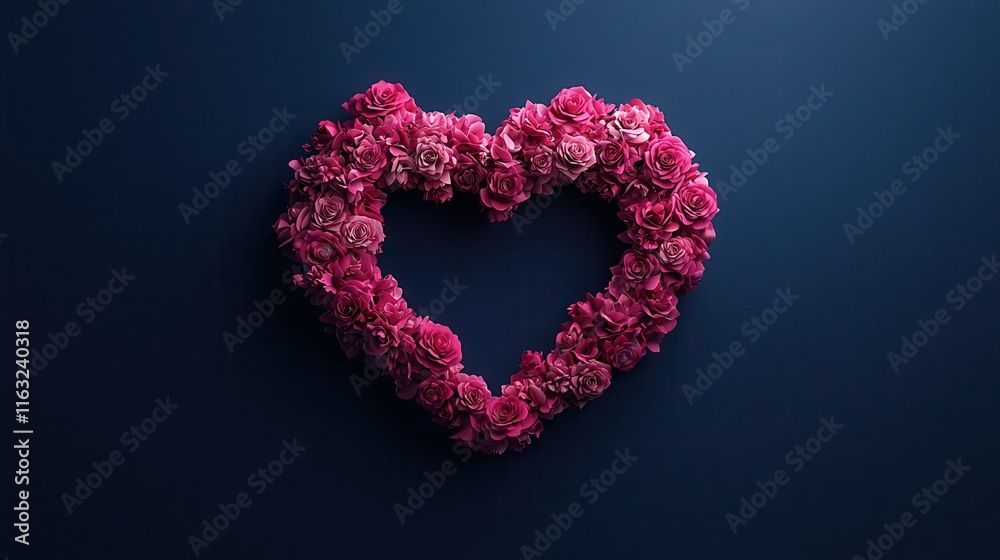 Valentine's romantic rose wreath enchanting glow & floral beauty Valentine's romantic rose wreath enchanting glow & floral beauty
