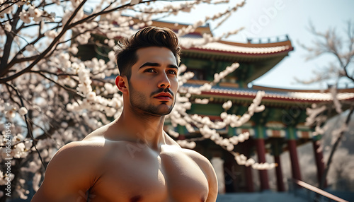 handsome man in Japan photo