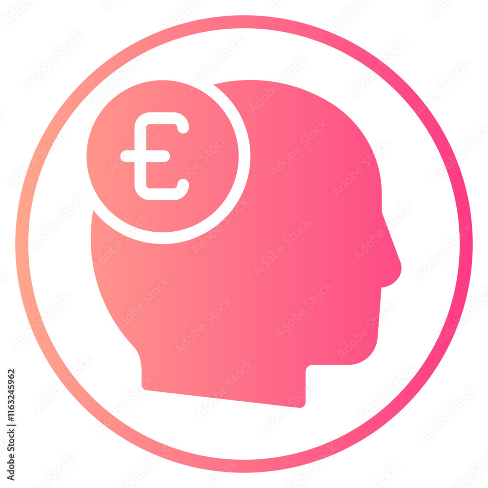 euro gradient icon euro gradient icon
