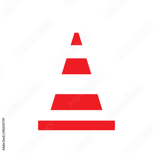 Traffic cone icon vector 