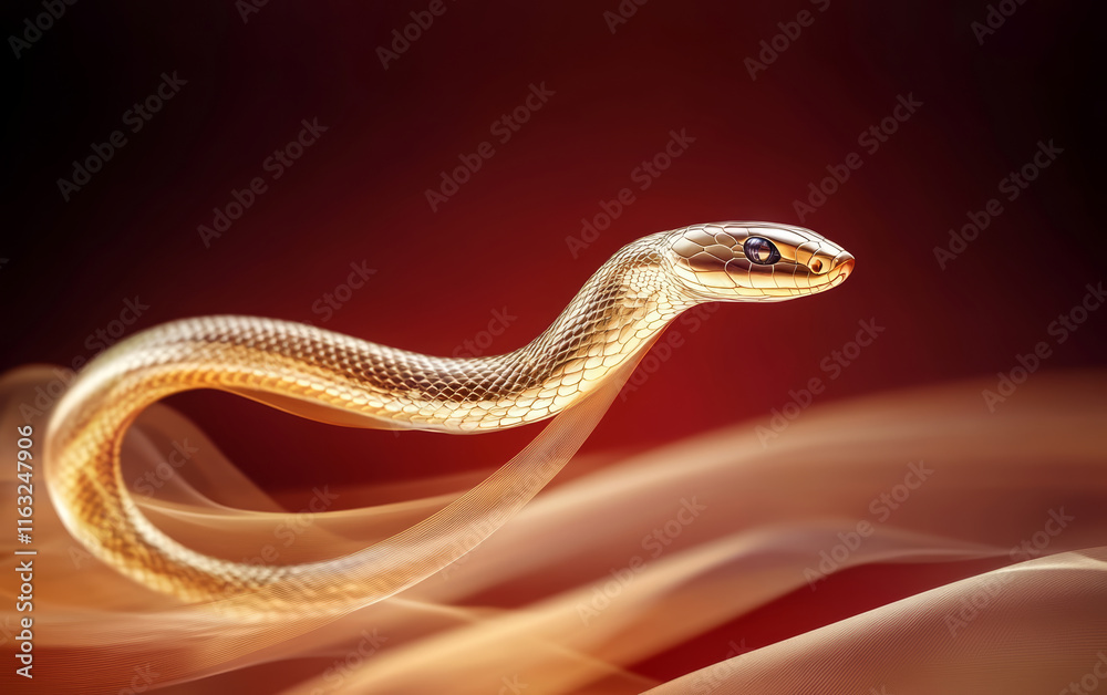 Fototapeta premium Golden snake theme business background
