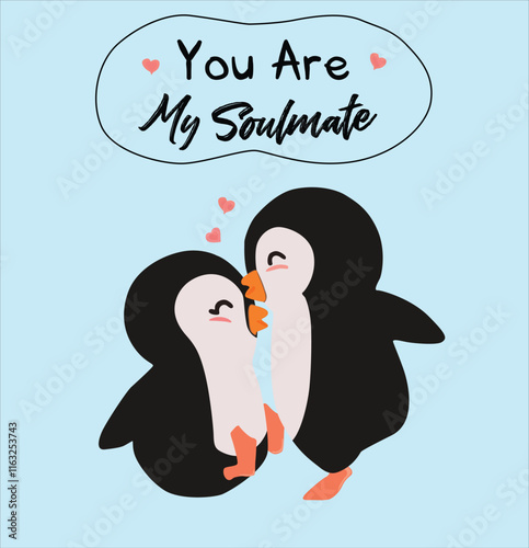 Penguin you are my soulmate valentine