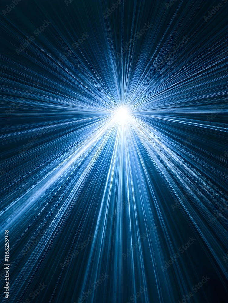 Blue Light Rays Burst Blue Light Rays Burst