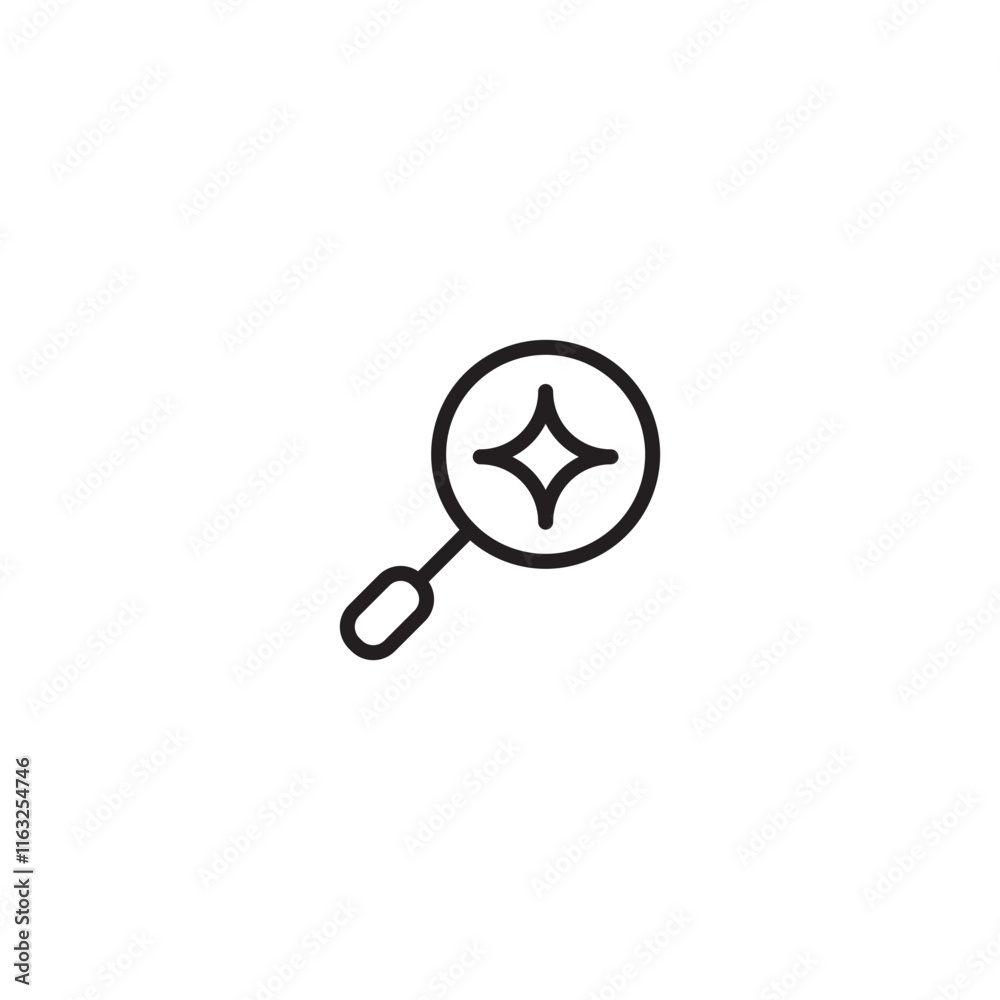 Magnifying glass with sparkle. Finding something special. Finding the best. Searching for quality. Targeted search. Finding key information. Magnifying glass with sparkle. Finding something special. Finding the best. Searching for quality. Targeted search. Finding key information.