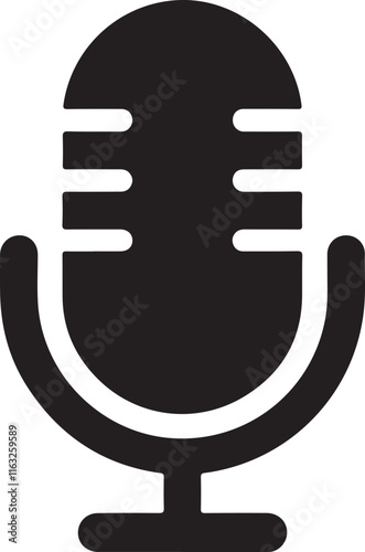 person with euro symbol, Microphone icon silhouette vector style photo