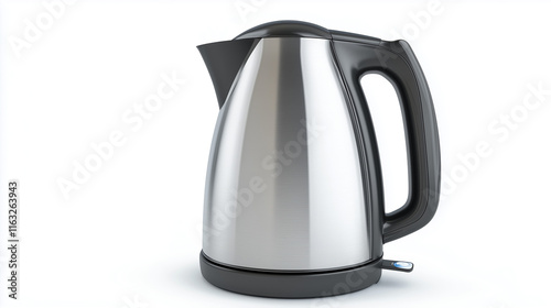 Modern electric kettle with a matte finish isolated on white background ideal for tea lovers