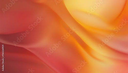 Flowing Abstract Textures in Warm Tones of Orange and Yellow Creating a Soft Background