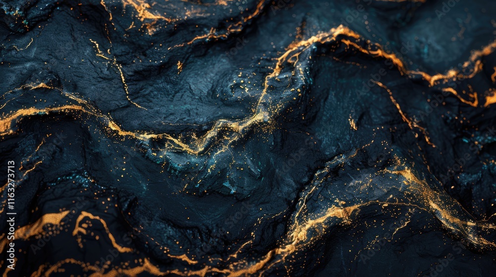 Naklejka premium Abstract Texture with Golden Veins