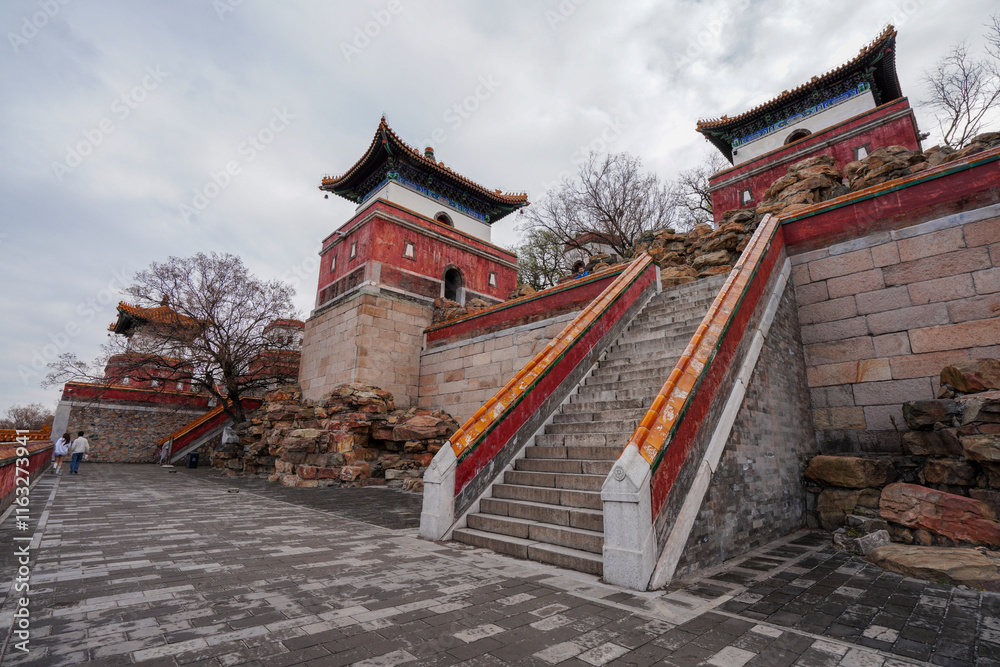 Tibetan architecture in the Four Great Regions of Summer Palace in Beijing.