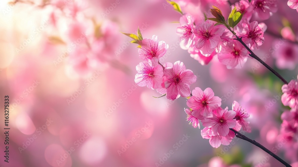 Beautiful Pink Cherry Blossom Flowers in Springtime Beautiful Pink Cherry Blossom Flowers in Springtime