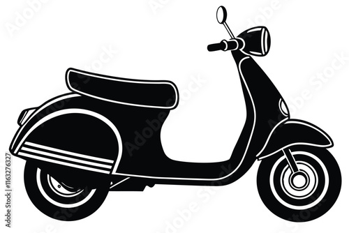 scooter silhouette, scooter bike vector illustration, scooter icon symbol 