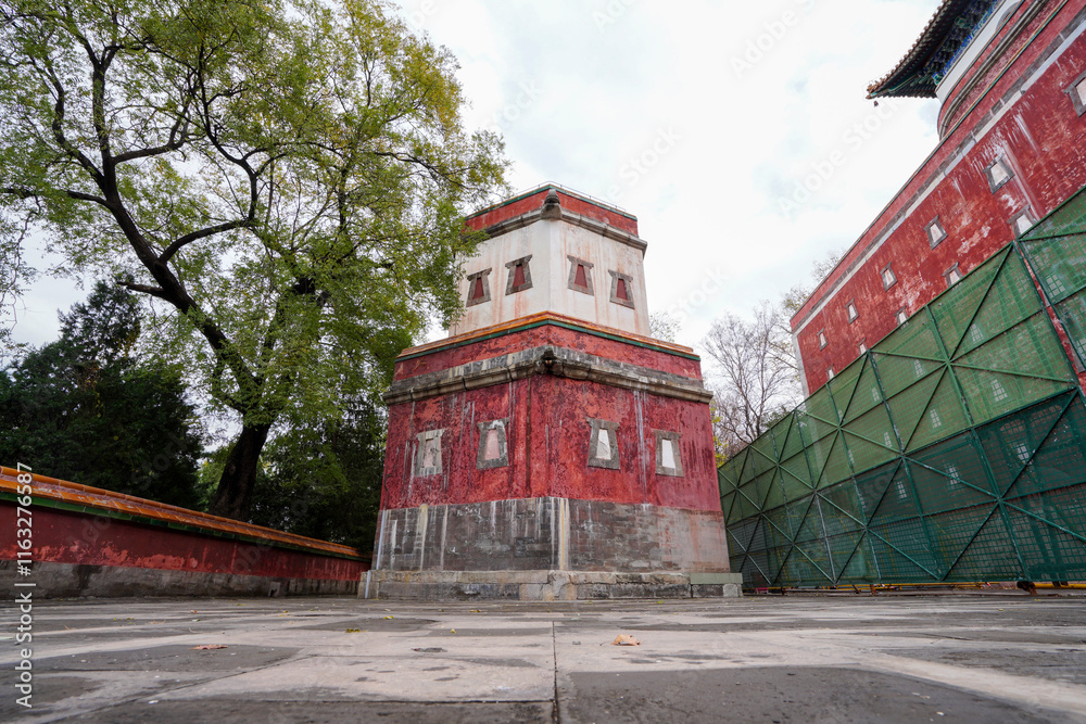 Tibetan architecture in the Four Great Regions of Summer Palace in Beijing.