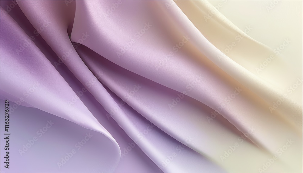 Obraz premium Soft Lilac and Pale Beige Gradient Silk Fabric Background for Elegant Designs