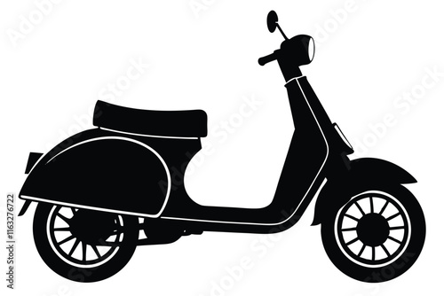 scooter silhouette, scooter bike vector illustration, scooter icon symbol 