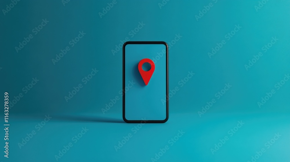 A smartphone displaying a location pin on a blue background, symbolizing navigation. A smartphone displaying a location pin on a blue background, symbolizing navigation.