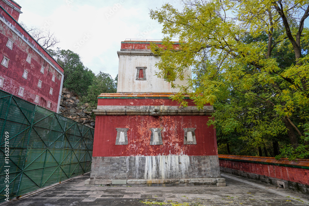 Tibetan architecture in the Four Great Regions of Summer Palace in Beijing.
