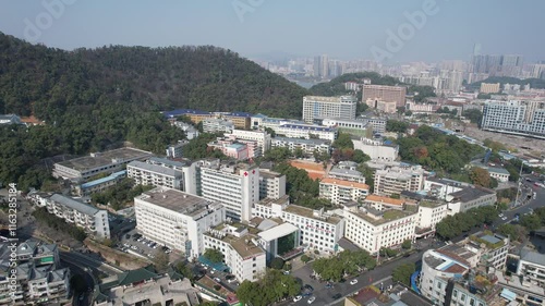 Changsha, China - December 27, 2024: Yuelu Mountain and Hunan University photo