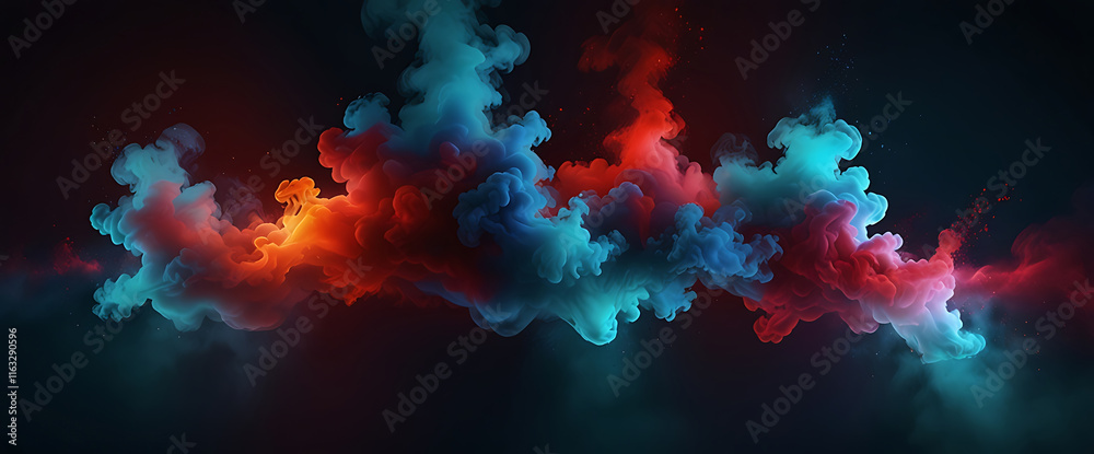 Background with blue vs red smoke effect Background with blue vs red smoke effect