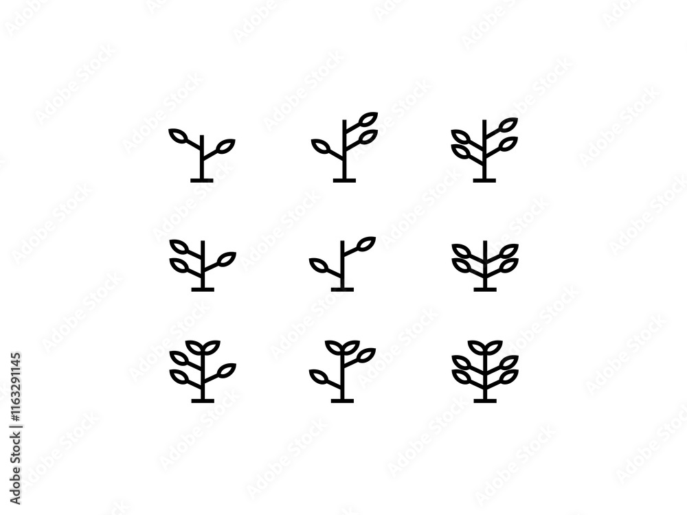 Naklejka premium tree icon set