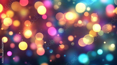 Colorful abstract bokeh circles with gradient light effects, perfect for frames, borders, textures, and clip art designs