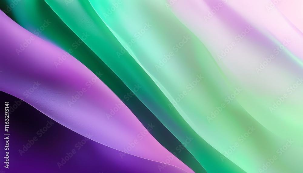 Obraz premium Soft Gradients in Deep Purple and Pale Aqua with Gentle Flowing Waves