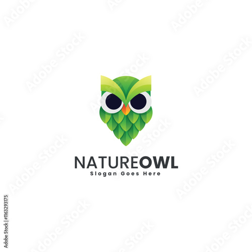 Nature Owl Gradient Colorful Logo photo