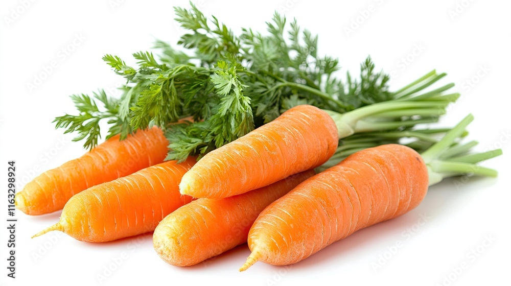 Fresh carrot vegetable isolated on a clean white background, captured with full depth of field for a crisp and vibrant presentation of its natural orange hue. Fresh carrot vegetable isolated on a clean white background, captured with full depth of field for a crisp and vibrant presentation of its natural orange hue.