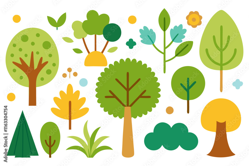 Fototapeta premium set of trees