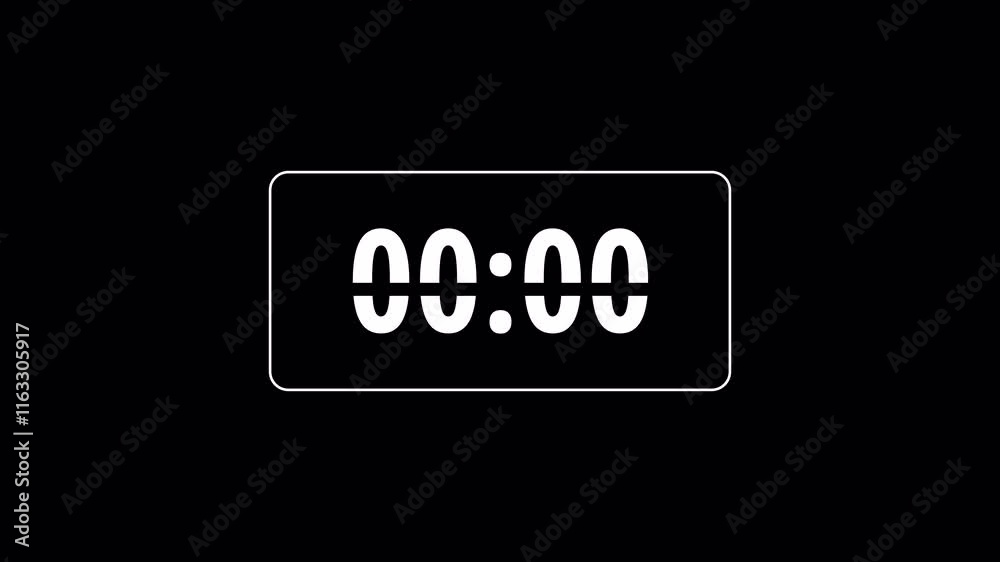 Five second countdown timer animation on transparent background 5 to 0 countdown video Five second countdown timer animation on transparent background 5 to 0 countdown video