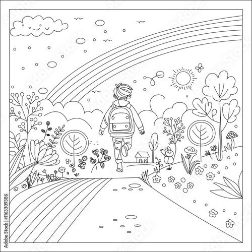 child in the garden