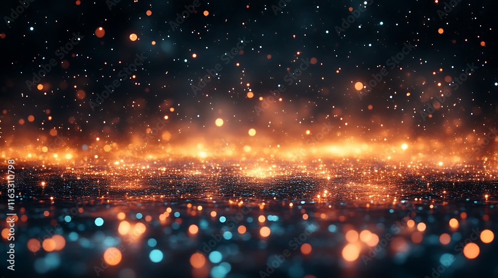 Fototapeta premium Sparkling Glittering Lights Abstract Background