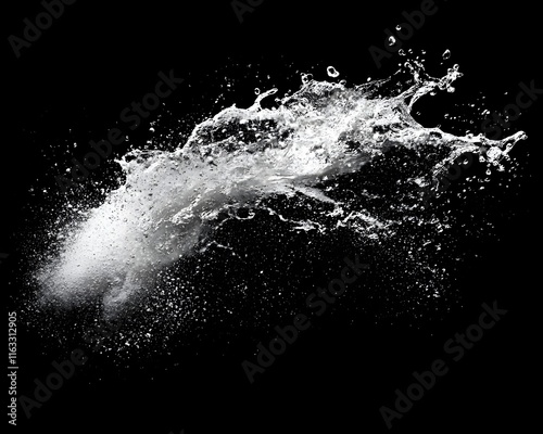 Wallpaper Mural Water Splash Explosion on Black Background Torontodigital.ca