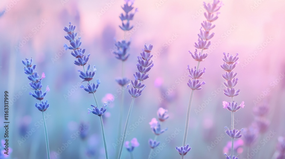 Obraz premium A light dusty pastel background featuring pale lavender and baby blue tones in a soothing gradient