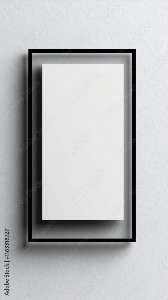 Simple black rectangular frame on a white background Simple black rectangular frame on a white background