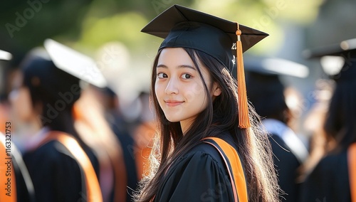 Graduation Day: A Young Woman's Triumphant Smile