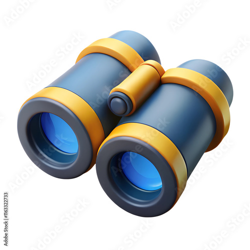 binoculars 3d icon