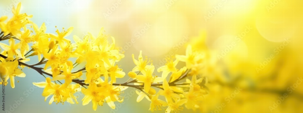 Vibrant Forsythia Blooms in Springtime Against a Soft Focus Background, Capturing the Essence of Seasonal Renewal and Natural Beauty Vibrant Forsythia Blooms in Springtime Against a Soft Focus Background, Capturing the Essence of Seasonal Renewal and Natural Beauty