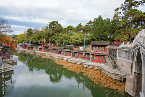 Scenery of Suzhou Street, Summer Palace, Beijing.