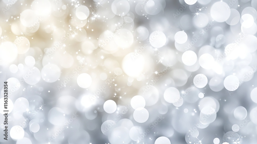 Beautiful white blurred abstract background with shiny bokeh christmas lights Beautiful white blurred abstract background with shiny bokeh christmas lights