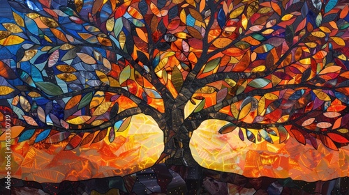 Stained Glass Tree of Life