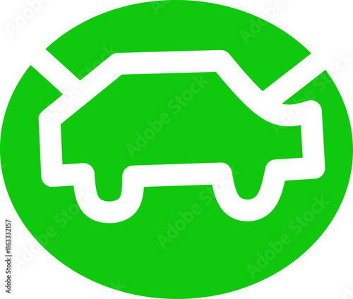 Electric car with plug icon symbol, EV car, Green hybrid vehicles charging point logotype, Eco friendly vehicle concept, Vector illustration