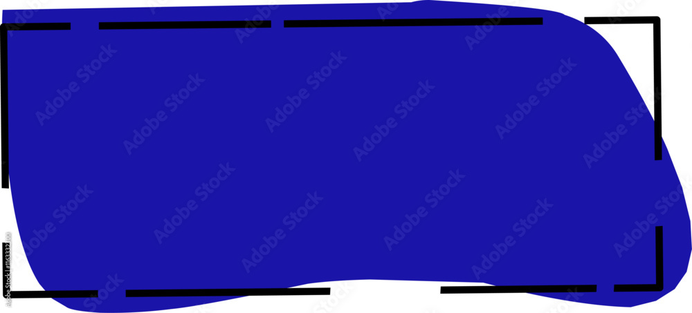 Fototapeta premium Blank white square speech bubble on blue background. Talking about bubble text, chat box, message outline modern vector illustration design. Minimal social networking windows chat. Question and answer
