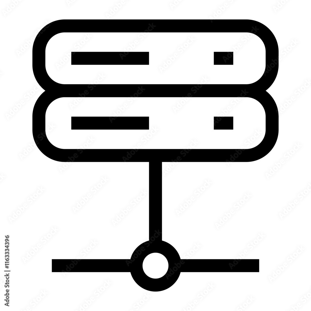 Cloud Computing Thin Icon Cloud Computing Thin Icon