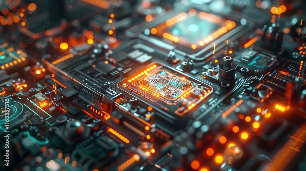 Obraz premium futuristic technology background wallpaper 