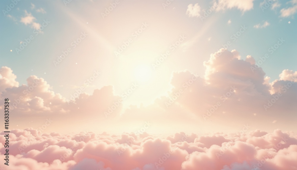 Soft pastel clouds illuminated by a bright sun, creating a dreamy sky atmosphere
Soft pastel clouds illuminated by a bright sun, creating a dreamy sky atmosphere