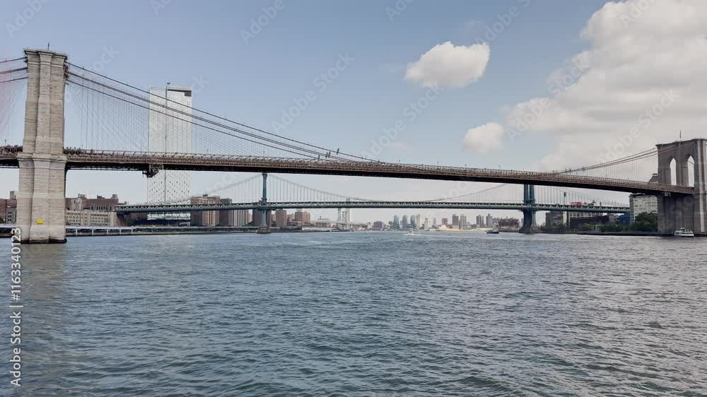 New York City, Manhattan, Urban Traffic, Bridges, Roads, Skyscrapers New York City, Manhattan, Urban Traffic, Bridges, Roads, Skyscrapers