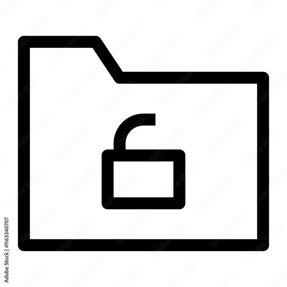 Security Thin Icon Security Thin Icon