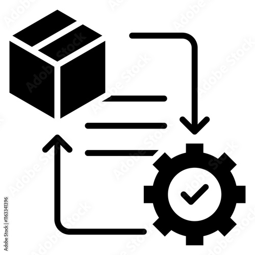 Workflow Glyph Icon