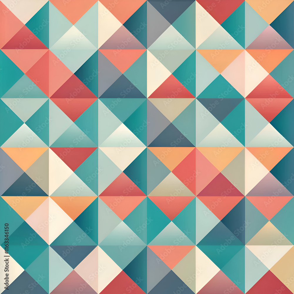 Geometric Triangle Pattern. Colorful Abstract Art Design Geometric Triangle Pattern. Colorful Abstract Art Design